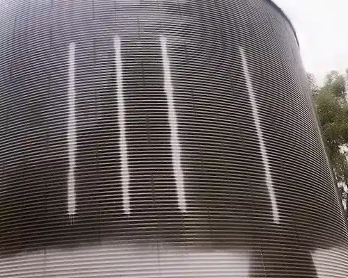 Impermeabilização em silos metálicos.