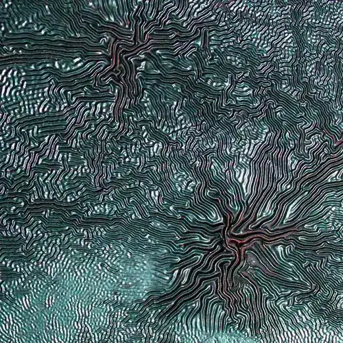 Enrugamento do revestimento protetivo.