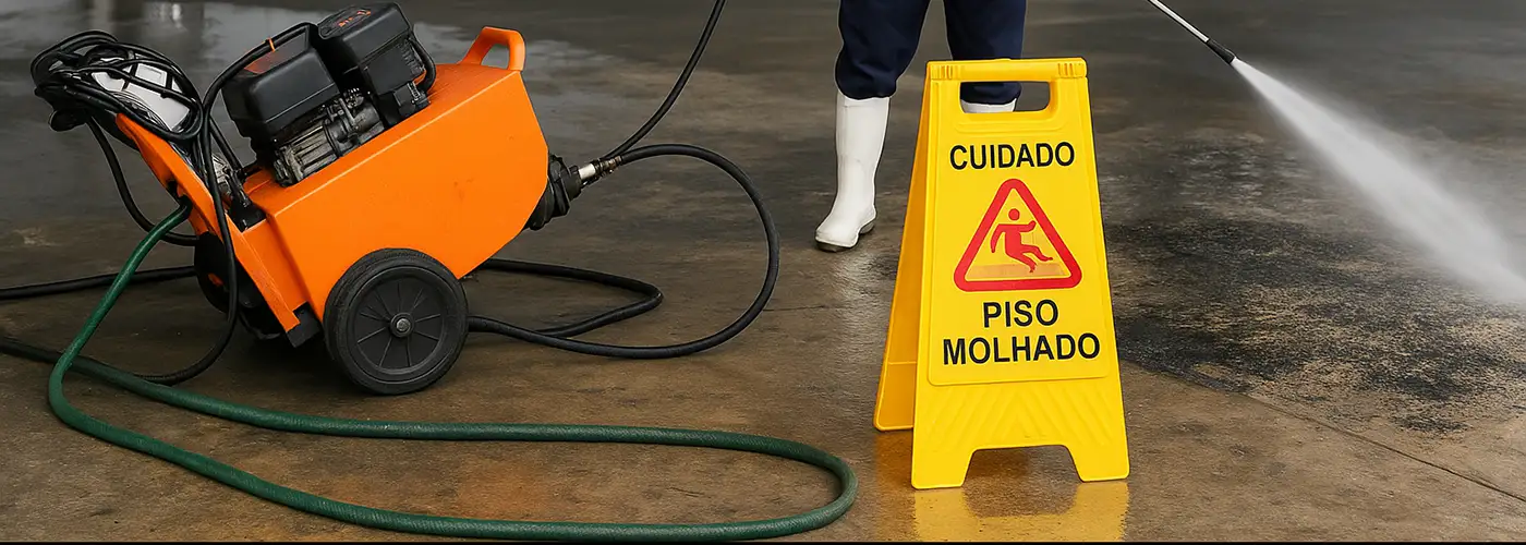 Equipamento de hidrojateamento para limpeza pesada e pós obra.