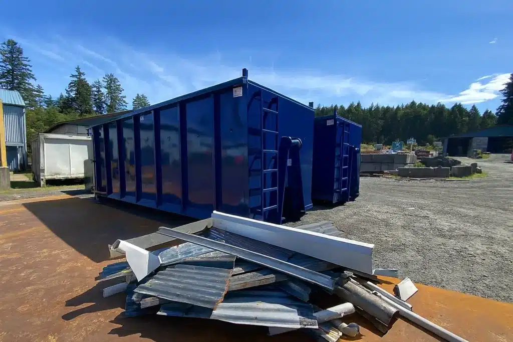 Entulhos de reforma de telhados industriais.