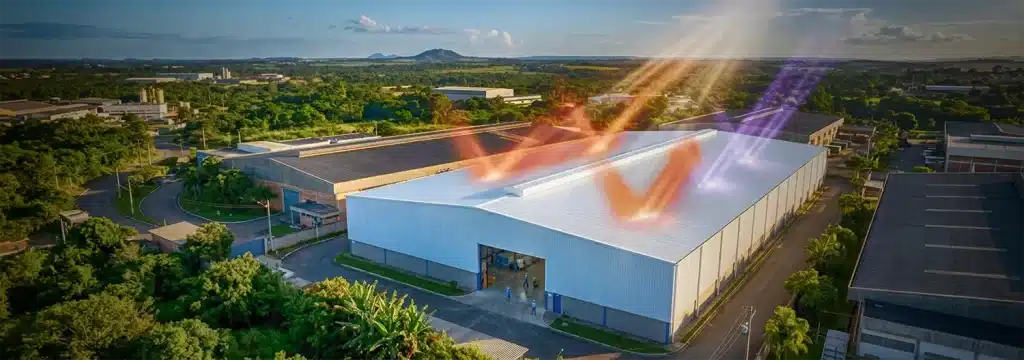 Grupo Albedo Manutenção de Telhados Industriais e Serviços Técnicos 6 Radiação UV e Infravermelho em Telhados: Física, Efeitos e Isolamento Térmico.